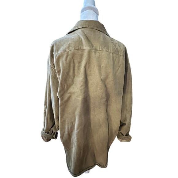 Arrow Blue Jean Co Mens Womens Oversized Corduroy Jacket Fuzzy Warm  Lining Sz L - Picture 2 of 6